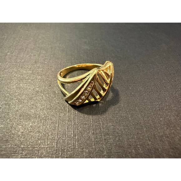 Fallon Jewelry Ring with Pave Crystal Accents Size 8 - Picture 3 of 5